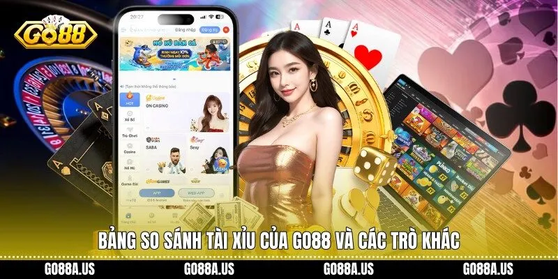Bảng so sánh Tài xỉu của Go88 và các trò khác
